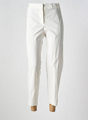 Pantalon 7/8 tissage popeline taille normale beige POUPEE CHIC femme