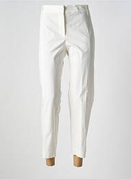 Pantalon 7/8 tissage popeline taille normale beige POUPEE CHIC femme