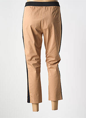 Pantalon 7/8 taille à pinces taille normale marron DEVERNOIS femme