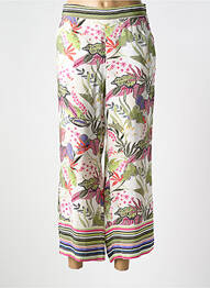 Pantalon 7/8 tissage popeline taille normale vert BASLER femme