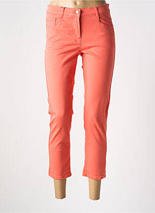 Pantalon 7/8 stretch taille normale orange DEVERNOIS femme
