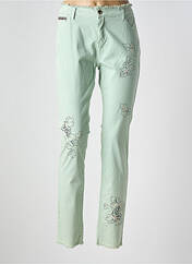 Jeans coupe slim vert LESLIE pour femme seconde vue