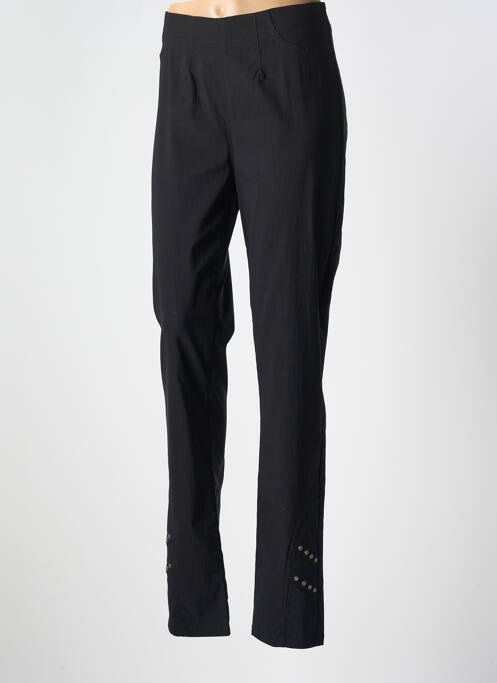 Pantalon slim taille élastique taille haute noir CHALOU femme