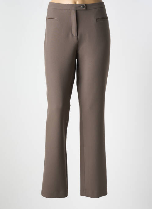 Pantalon slim taille normale taille normale marron DEVERNOIS femme