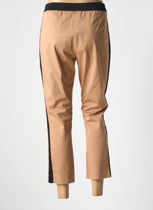 Pantalon 7/8 taille à pinces taille normale marron DEVERNOIS femme