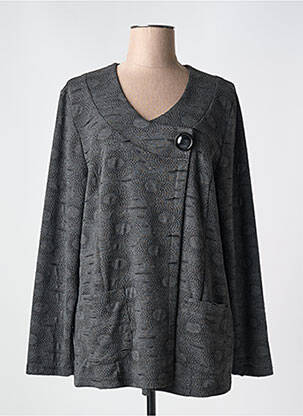 Veste casual coupe droite gris CHALOU femme