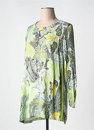 Blouse manches longues manches longues vert CHALOU femme