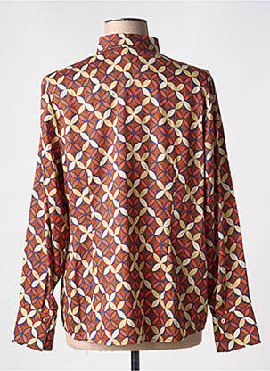Chemisier coupe cintrée manches longues marron DEVERNOIS femme