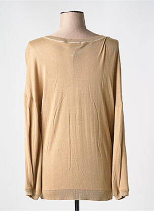 Pull col v manches longues beige EVA KAYAN femme