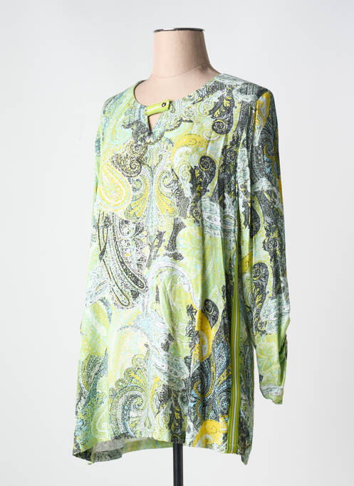 Blouse manches longues manches longues vert CHALOU femme