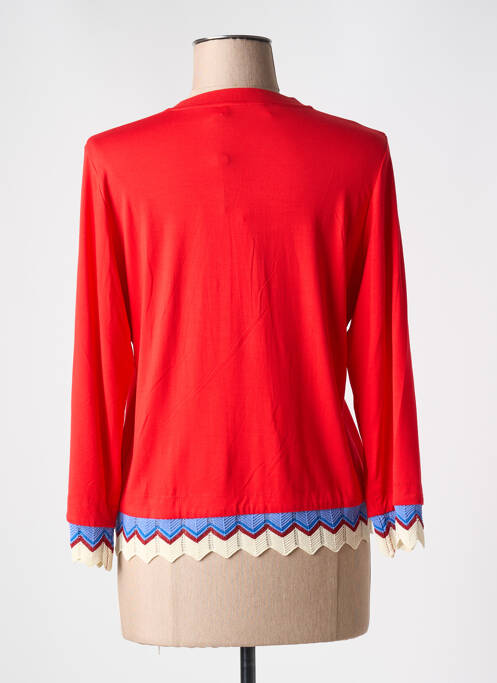 Gilet manches longues stretch rouge POUPEE CHIC femme