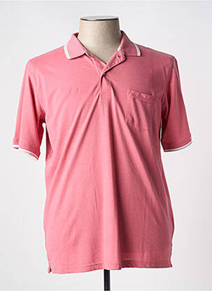Polo stretch manches courtes rose PETER COFOX homme