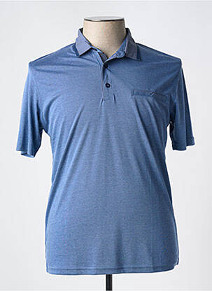 Polo stretch manches courtes bleu CAP 10 TEN homme