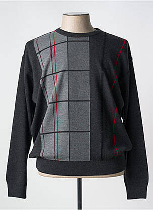 Pull stretch manches longues gris LOUIS VICTOR homme