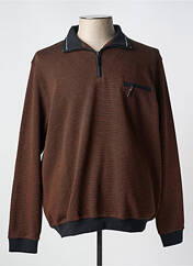 Sweat-shirt marron HAJO pour homme seconde vue