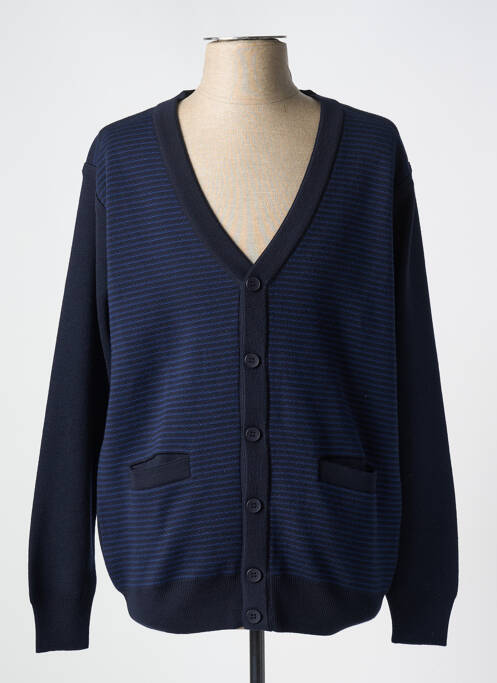 Gilet manches longues bleu LOUIS VICTOR pour homme