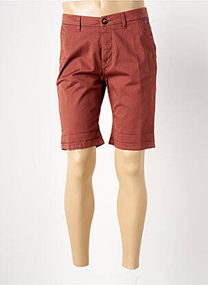 Bermuda coupe droite marron REDMAN homme