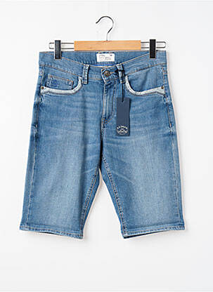 Bermuda coupe droite bleu REDMAN homme