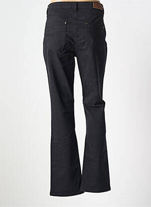 Pantalon slim tissage popeline taille normale noir JULIE GUERLANDE femme