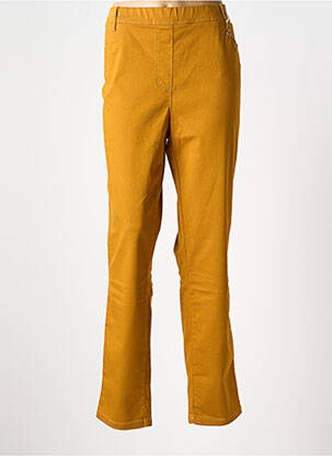 Jegging tissage popeline taille normale jaune TONI femme