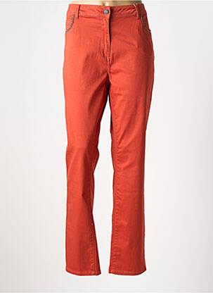 Pantalon slim tissage popeline taille normale orange DIANE LAURY femme