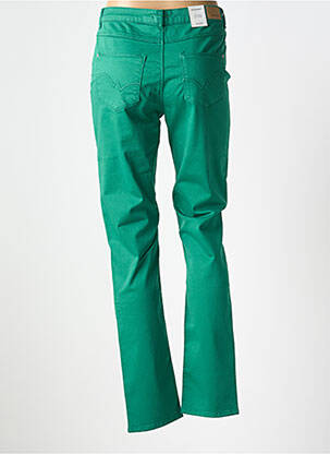 Pantalon slim tissage popeline taille normale vert KANOPE femme