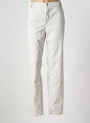Pantalon slim tissage popeline taille normale gris TONI femme