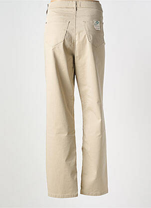 Pantalon slim tissage popeline taille normale beige TONI femme