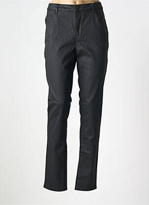 Pantalon slim tissage enduit taille normale noir KANOPE femme