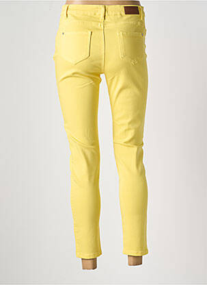 Jeans coupe slim stretch taille normale jaune C'EST BEAU LA VIE femme