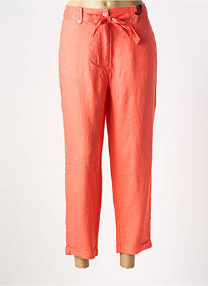 Pantalon 7/8 taille haute taille haute orange JULIE GUERLANDE femme
