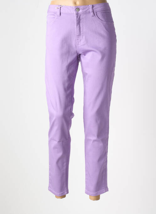 Jeans coupe slim violet C'EST BEAU LA VIE pour femme