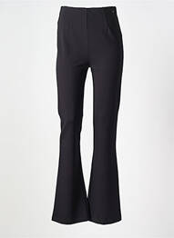 Pantalon droit tissage popeline taille haute noir SURKANA femme