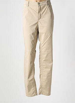 Pantalon droit stretch taille normale beige TONI femme