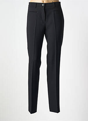 Pantalon droit tissage crêpe taille normale noir TONI femme