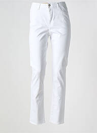Pantalon droit stretch taille normale blanc KANOPE femme