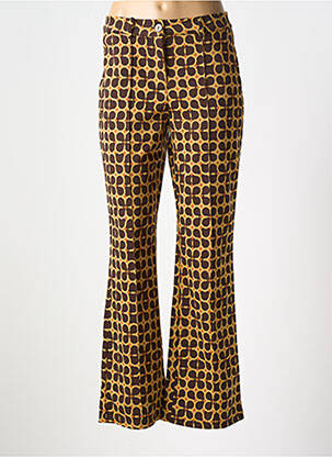 Pantalon flare taille normale taille normale marron SURKANA femme