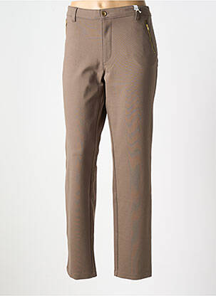 Pantalon droit stretch taille normale marron WALTRON femme