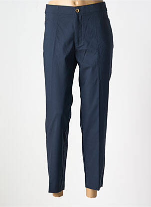 Pantalon 7/8 stretch taille normale bleu WALTRON femme