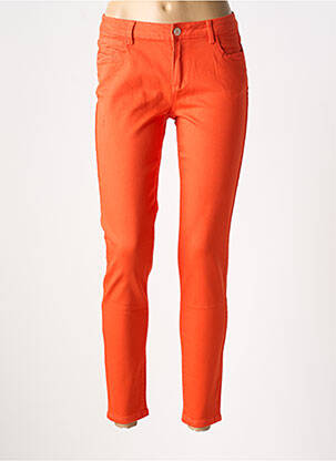 Jeans skinny taille normale taille normale rouge MORGAN femme
