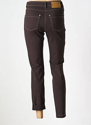 Pantalon droit stretch taille normale marron ANDAM femme