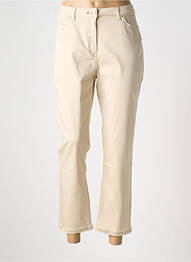 Pantalon droit stretch taille normale beige JULIE GUERLANDE femme