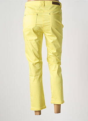 Pantalon droit stretch taille normale jaune JULIE GUERLANDE femme