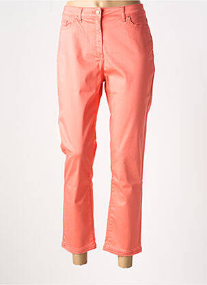 Pantalon droit stretch taille normale rouge JULIE GUERLANDE femme