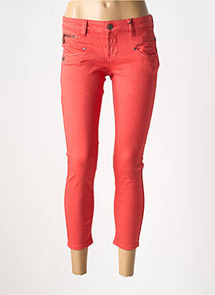 Pantalon 7/8 stretch taille normale rouge FREEMAN T.PORTER femme
