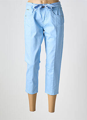 Pantacourt coupe droite taille normale bleu CREAM femme