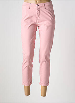 Pantalon 7/8 stretch taille basse rose LCDN femme