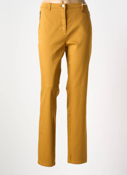 Pantalon droit stretch taille normale marron TONI femme