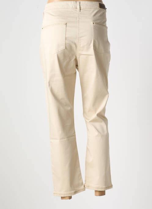 Pantalon droit stretch taille normale beige JULIE GUERLANDE femme