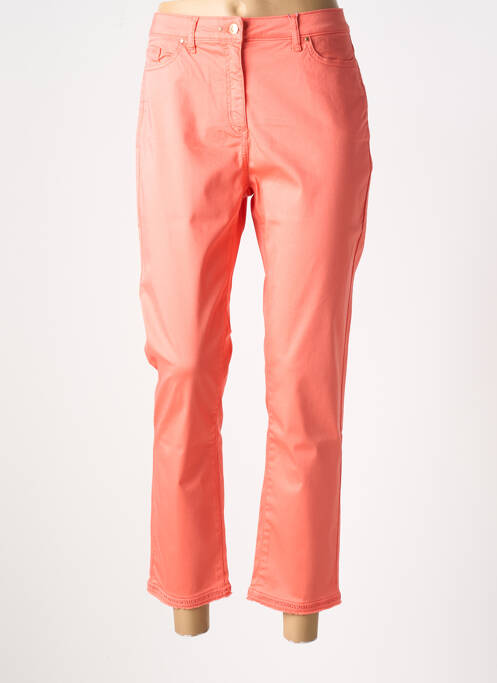 Pantalon droit stretch taille normale rouge JULIE GUERLANDE femme